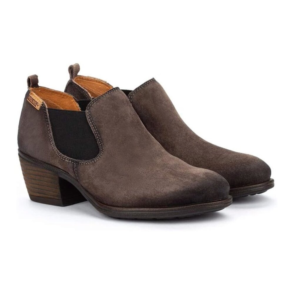 NEW NWT PIKOLINOS Women's Lead Grey Baqueira Chelsea Suede Booties Sz 36/5.5